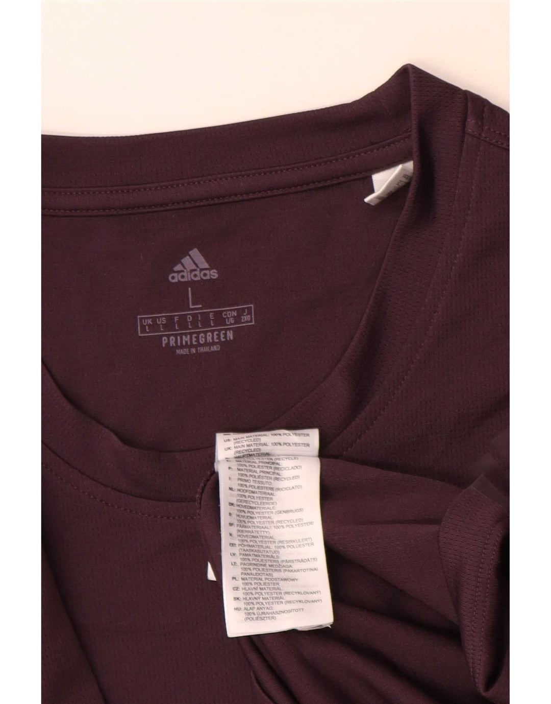 Мужская футболка Adidas Top большого размера из полиэстера фиолетового цвета