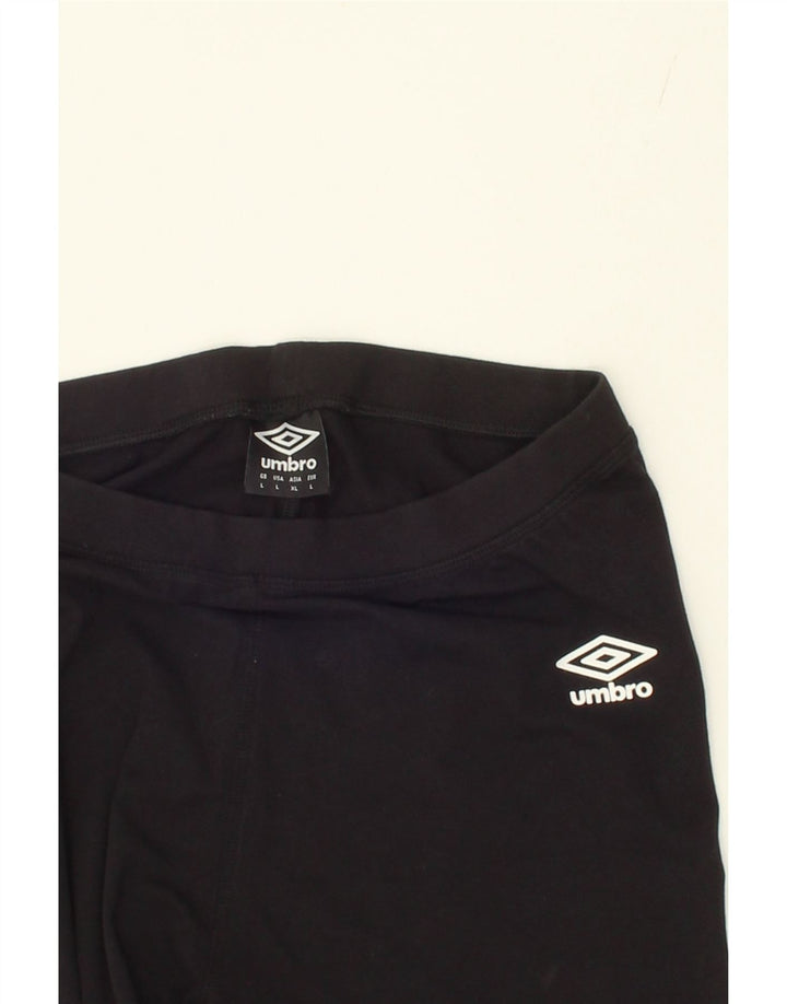 UMBRO Womens Graphic Leggings UK 14 Large  Black Cotton Vintage Umbro and Second-Hand Umbro from Messina Hembry 