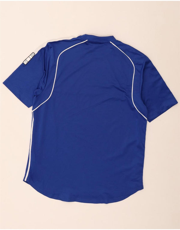 Мужская футболка Nike Top UK 42/44, большая синяя, полиэстер с цветными блоками