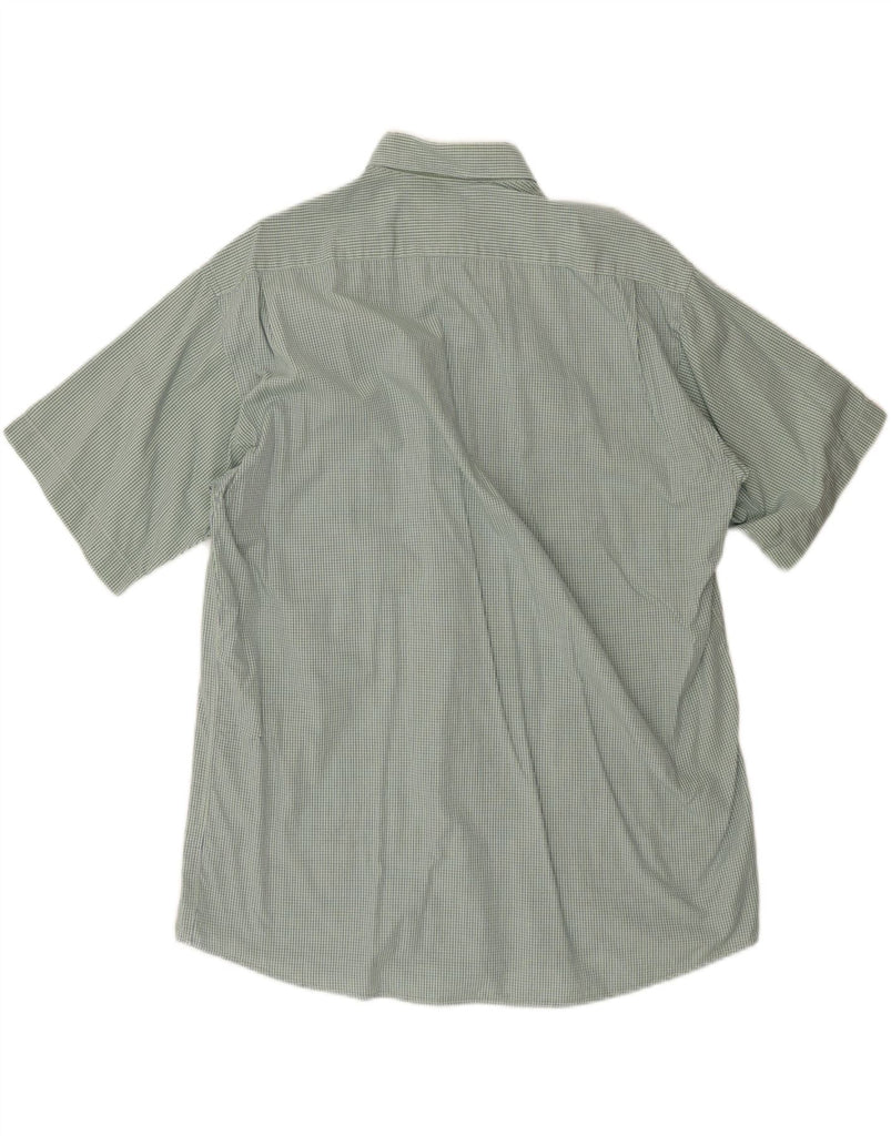 KENZO Mens Short Sleeve Shirt Size 41/16 Large Green Check Cotton Vintage Kenzo and Second-Hand Kenzo from Messina Hembry 