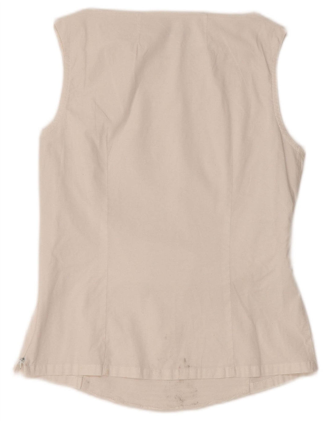 NARACAMICIE Женская блузка без рукавов, топ UK 8, маленькая белая хлопковая полоска