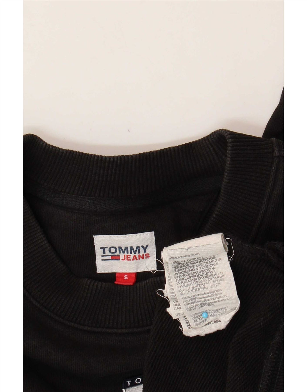 Женский укороченный свитшот оверсайз Tommy Hilfiger UK 10, маленький черный