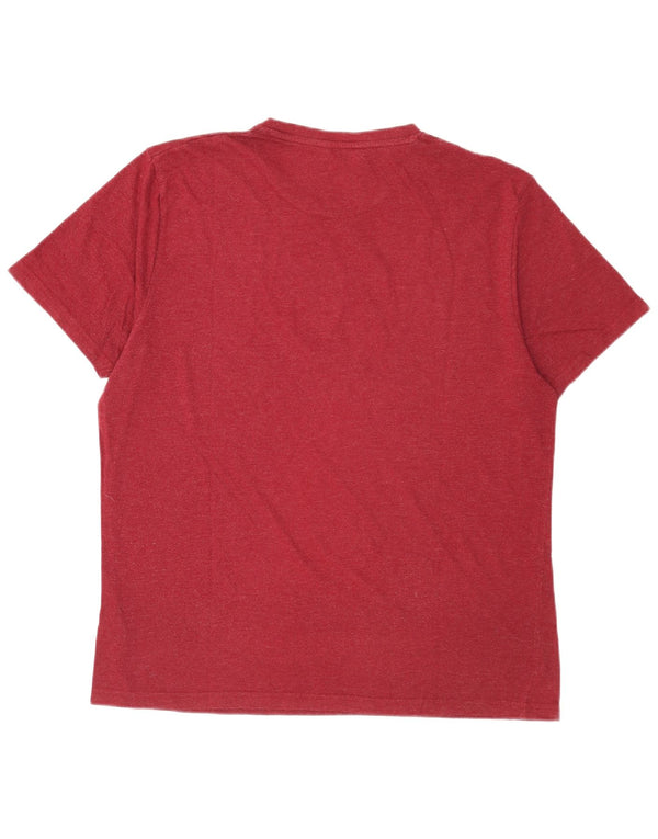 Ben Sherman Mens Graphic T-Shirt Top Large Red Cotton