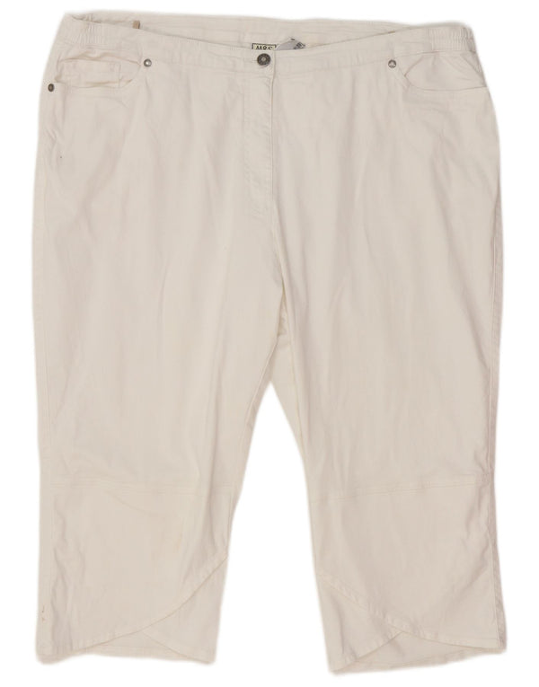 Женские прямые капри Marks & Spencer EU 50 3XL W42 L19 белые