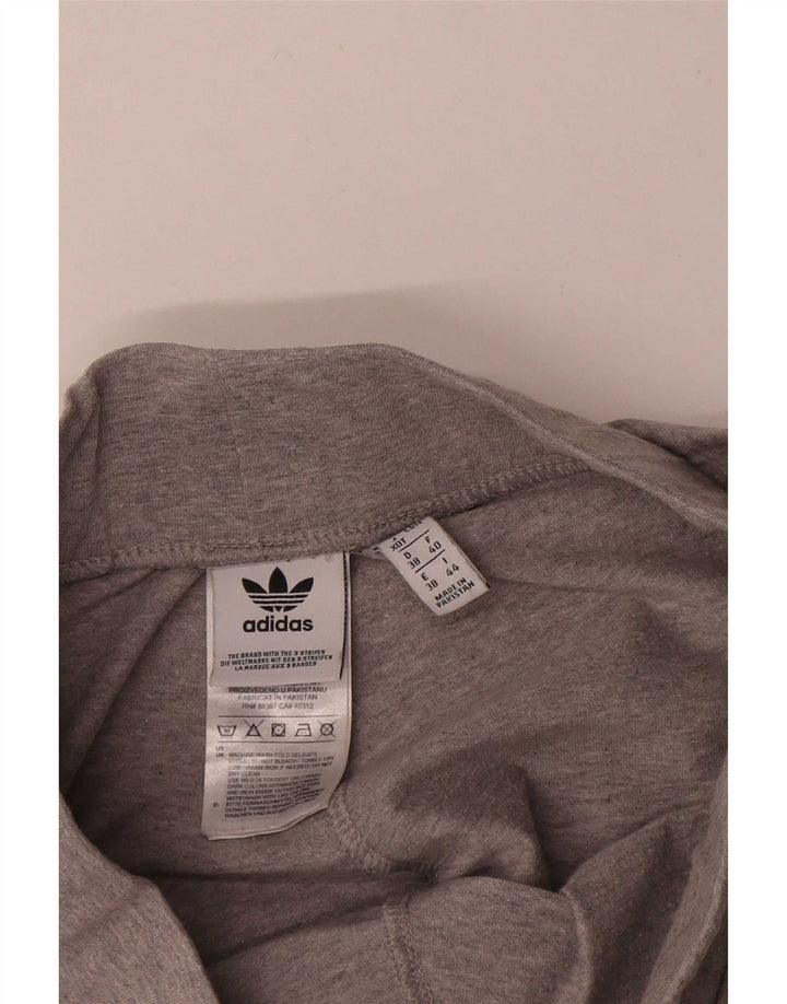 Женские леггинсы Adidas UK 12, средний серый хлопок с крапинками