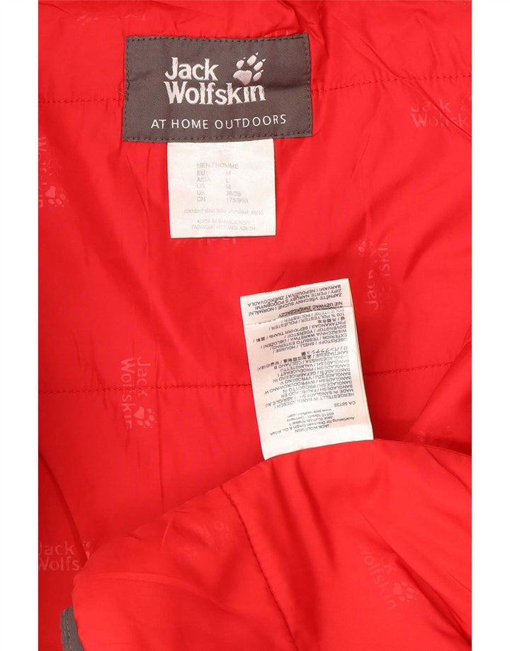 Мужская ветровка Jack Wolfskin с капюшоном, Великобритания 36/38, средний серый полиэстер