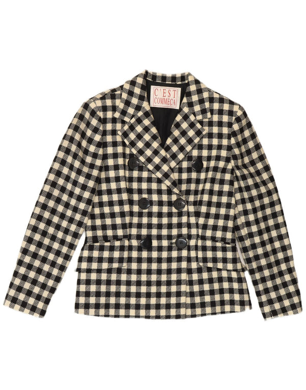 C'EST COMMECA Женский комплект из 2 юбок UK 14 Medium W30 Черный в мелкую клетку