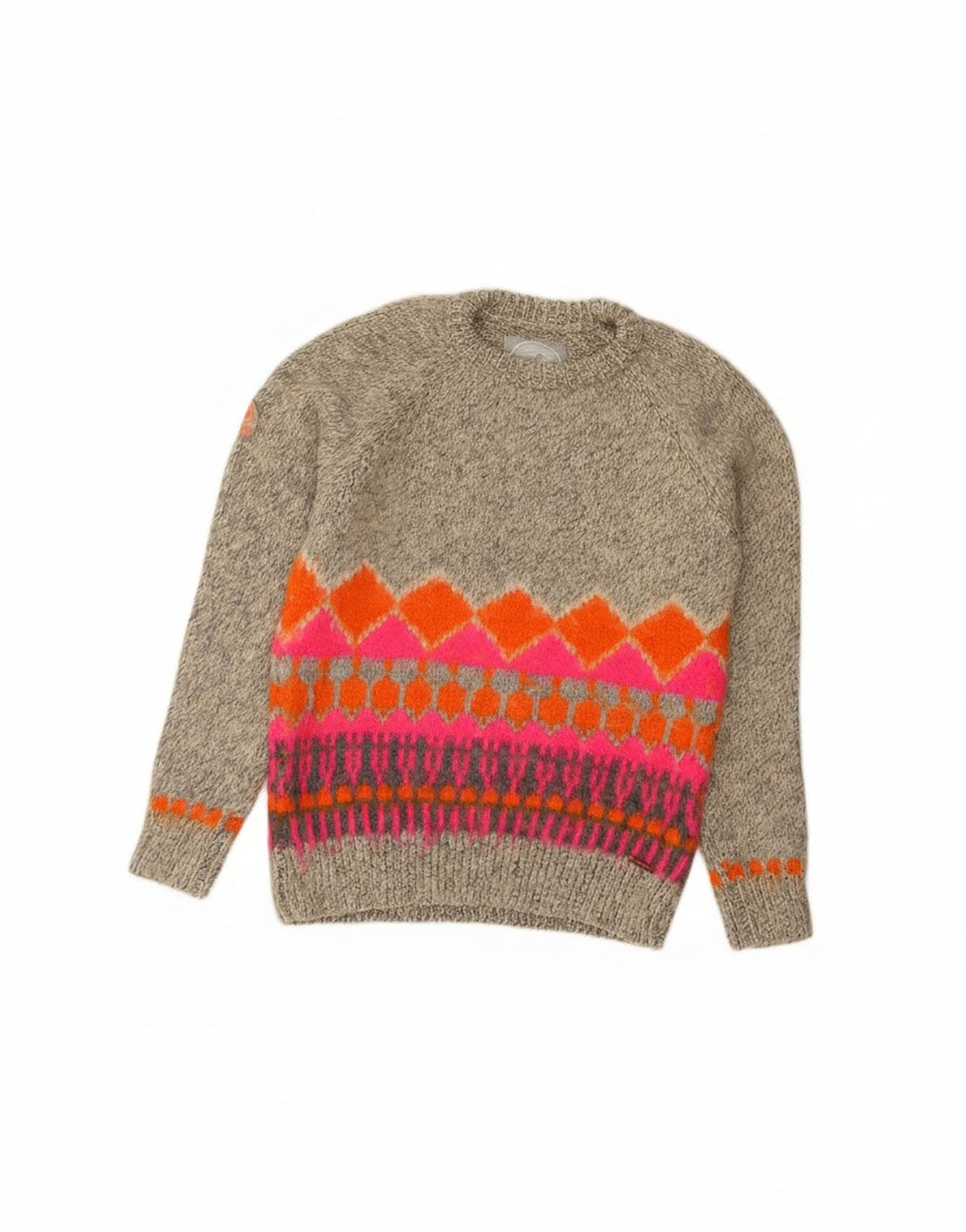 Женский джемпер с круглым вырезом Superdry UK 14, средний серый Fair Isle