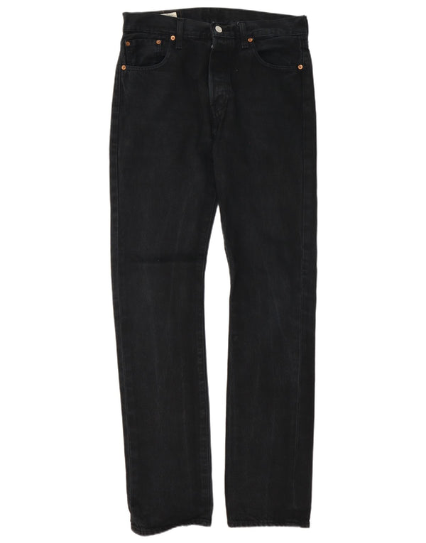 Мужские прямые джинсы Levi's 501 W30 L34, черный хлопок