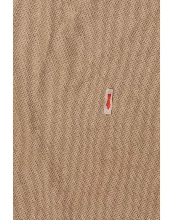Мужская футболка Zara Top среднего бежевого цвета из хлопка