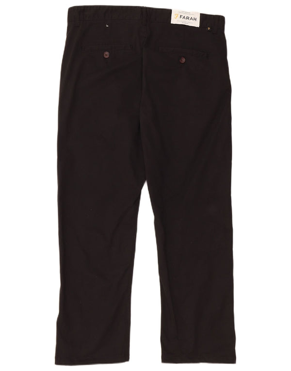 Мужские укороченные брюки Farah W30 L24, черный хлопок