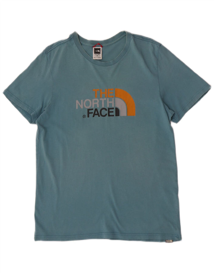 Мужская футболка с рисунком The North Face, средний синий цвет