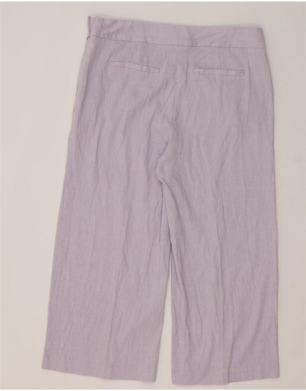 Женские широкие капри Marks & Spencer UK 14, большие W34 L22, фиолетовые