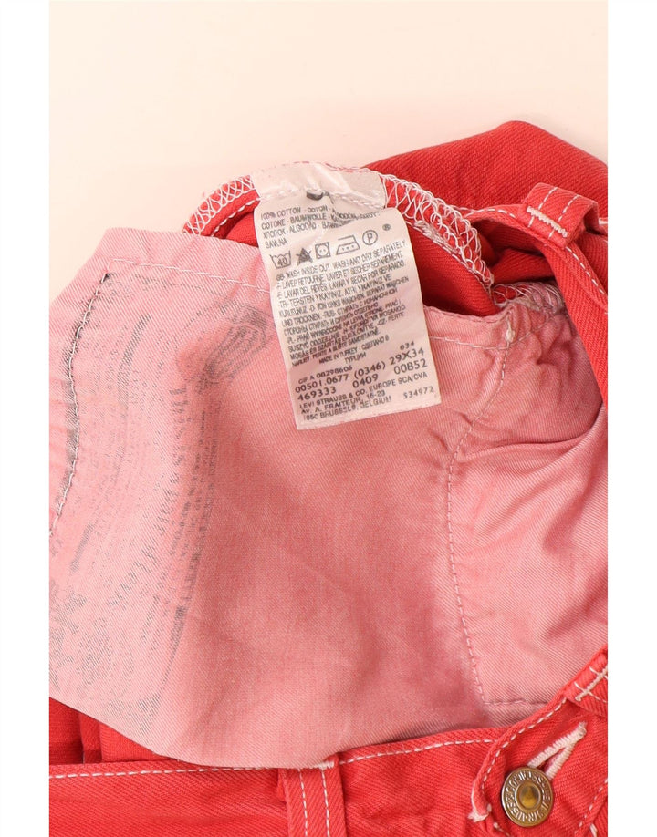 Женские прямые джинсы Levi's 501 W29 L32, красный хлопок