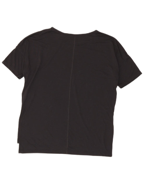 Женская футболка оверсайз Nike Dri Fit Top UK 14, средний черный полиэстер