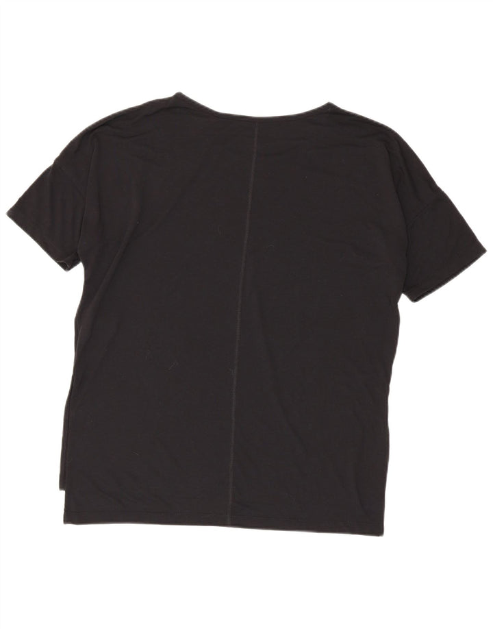 Женская футболка оверсайз Nike Dri Fit Top UK 14, средний черный полиэстер