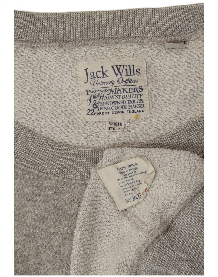 Женский джемпер оверсайз Jack Wills UK 10, маленький серый в крапинку