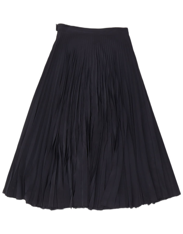 Женская плиссированная юбка с высокой талией Max Mara UK 14 Medium W20 Темно-синий