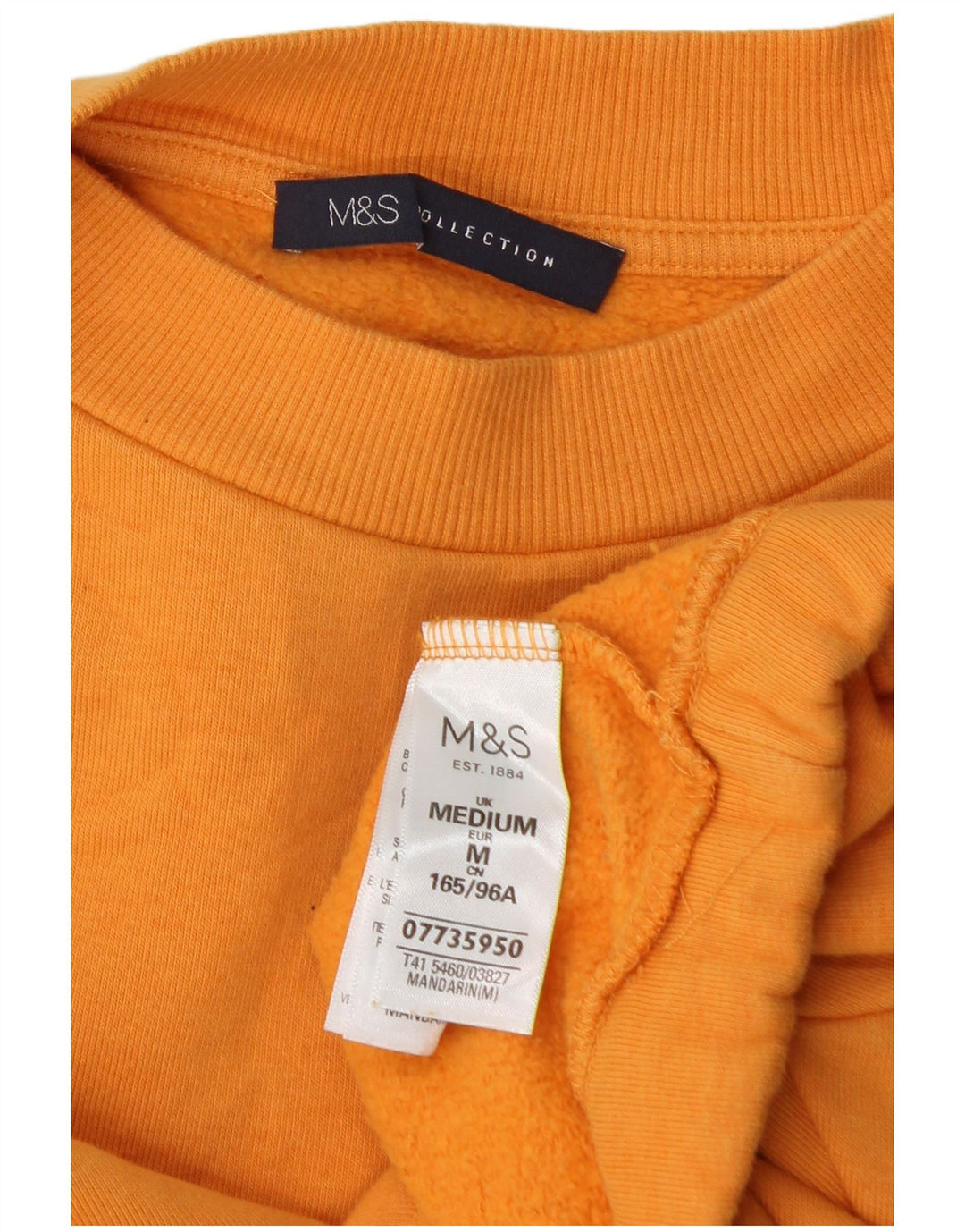 Женский укороченный свитшот оверсайз Marks & Spencer UK 14, средний оранжевый