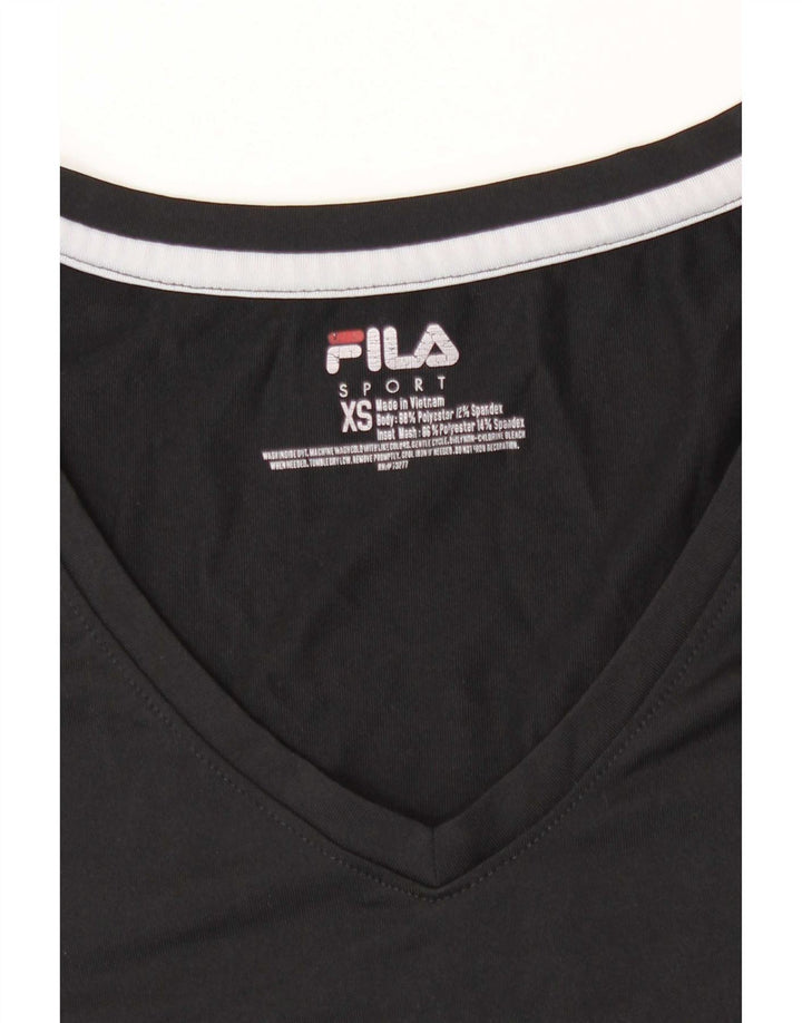 Женская футболка Fila Top UK 6 XS, черный полиэстер