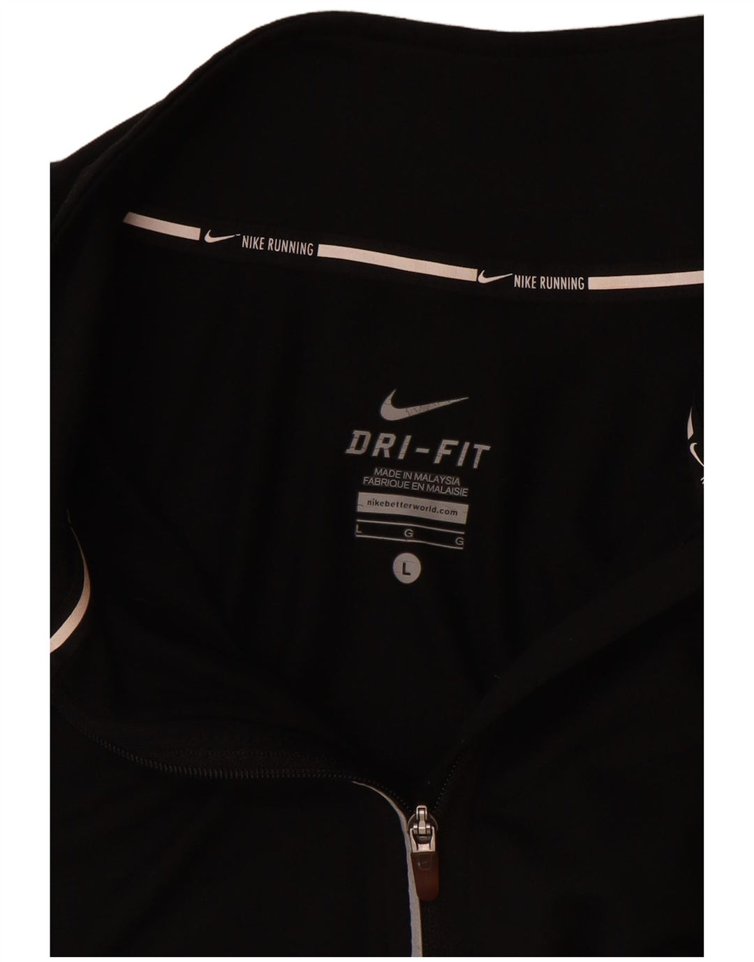 Женский спортивный костюм-пуловер с воротником на молнии Nike Dri Fit UK 16, большой черный