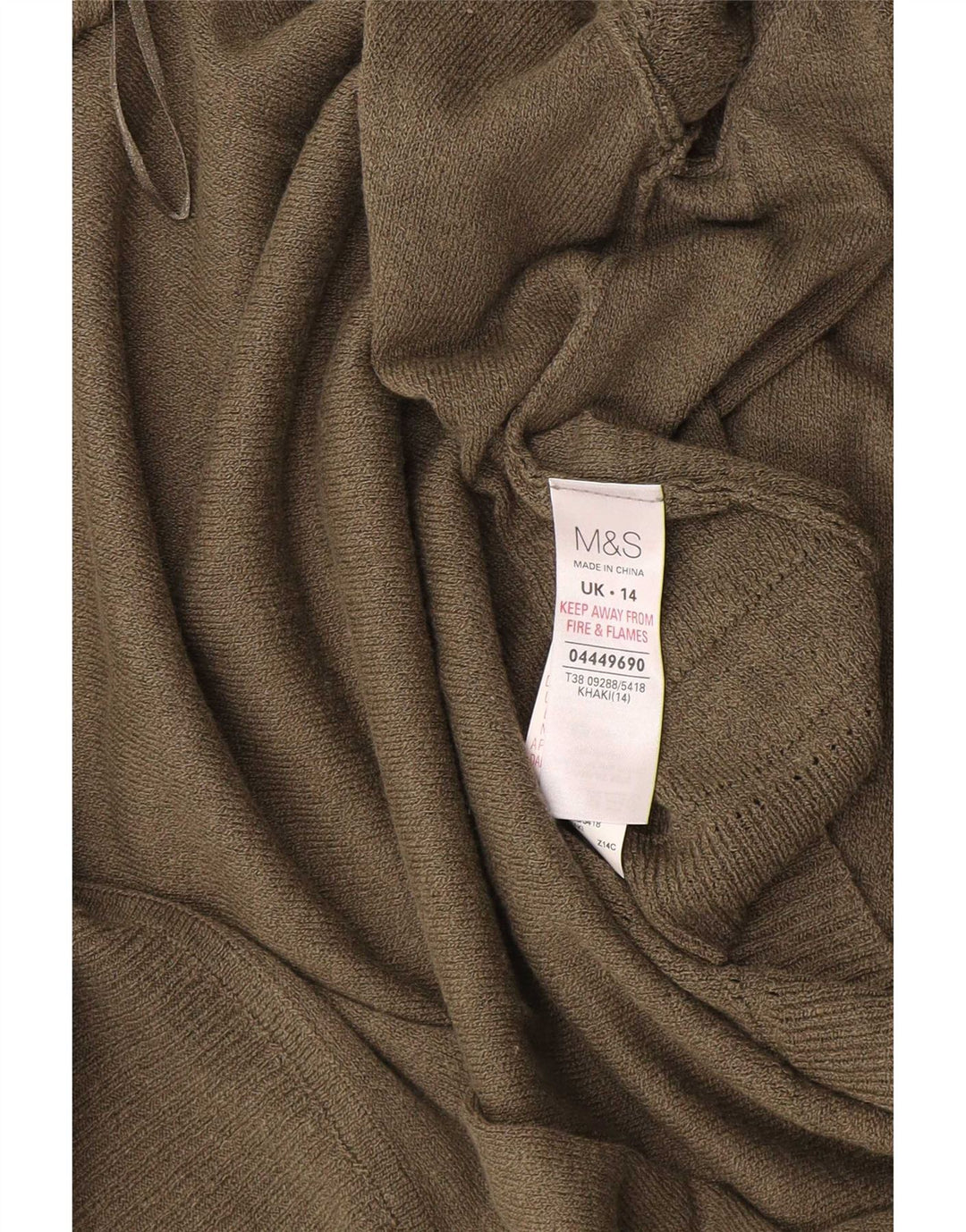 Женский кардиган с короткими рукавами Marks & Spencer UK 14, средний хаки