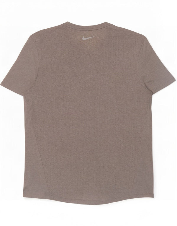 Мужская футболка Nike Dri Fit из полиэстера среднего серого цвета