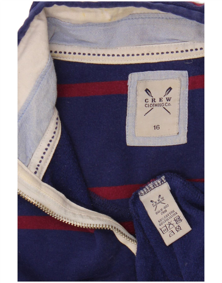 Женский свитер-свитшот CREW CLOTHING UK 16, большой темно-синий в полоску