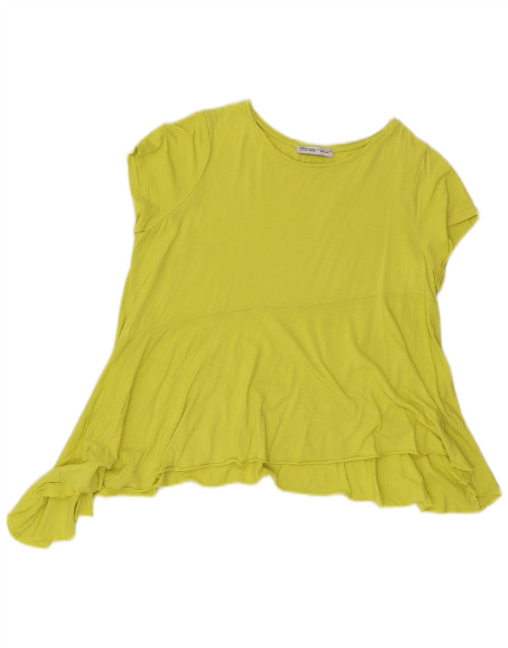 Женская асимметричная блузка Zara Top UK 10, маленькая зеленая