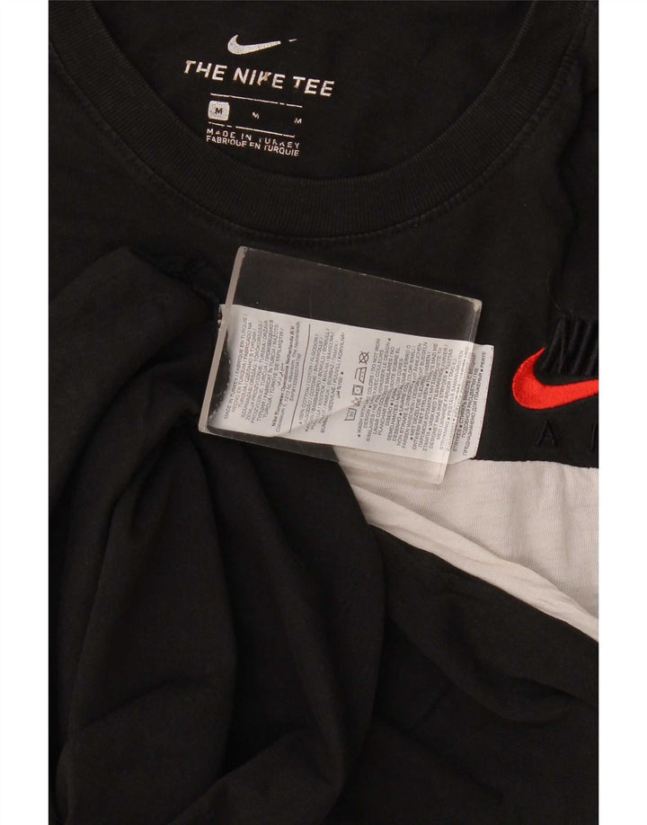 Мужская футболка с рисунком Nike, средний черный, хлопок с цветными блоками