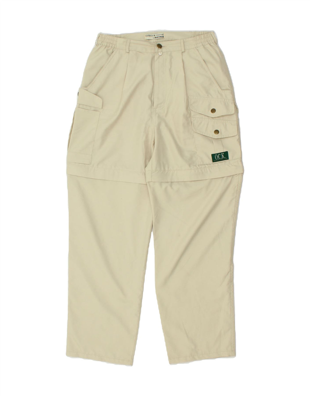 VINTAGE Womens Tapered Cargo Trousers EU 40 Medium W28 L27  Beige Vintage Vintage and Second-Hand Vintage from Messina Hembry 