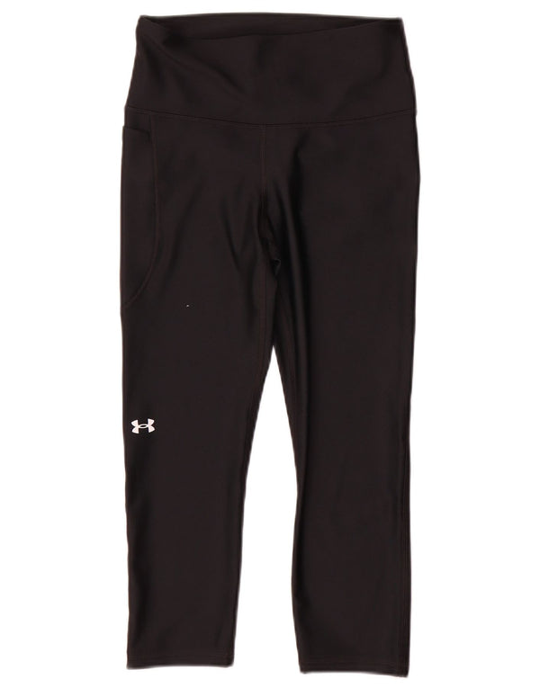 Женские леггинсы-капри Under Armour Heat Gear UK 8, маленькие черные из полиэстера