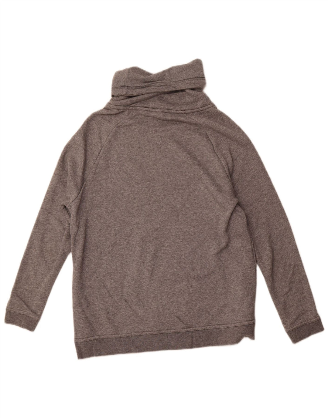 Женский свитер с высоким воротником NIKE, хлопковый джемпер, Великобритания 14, средний серый цвет с крапинками