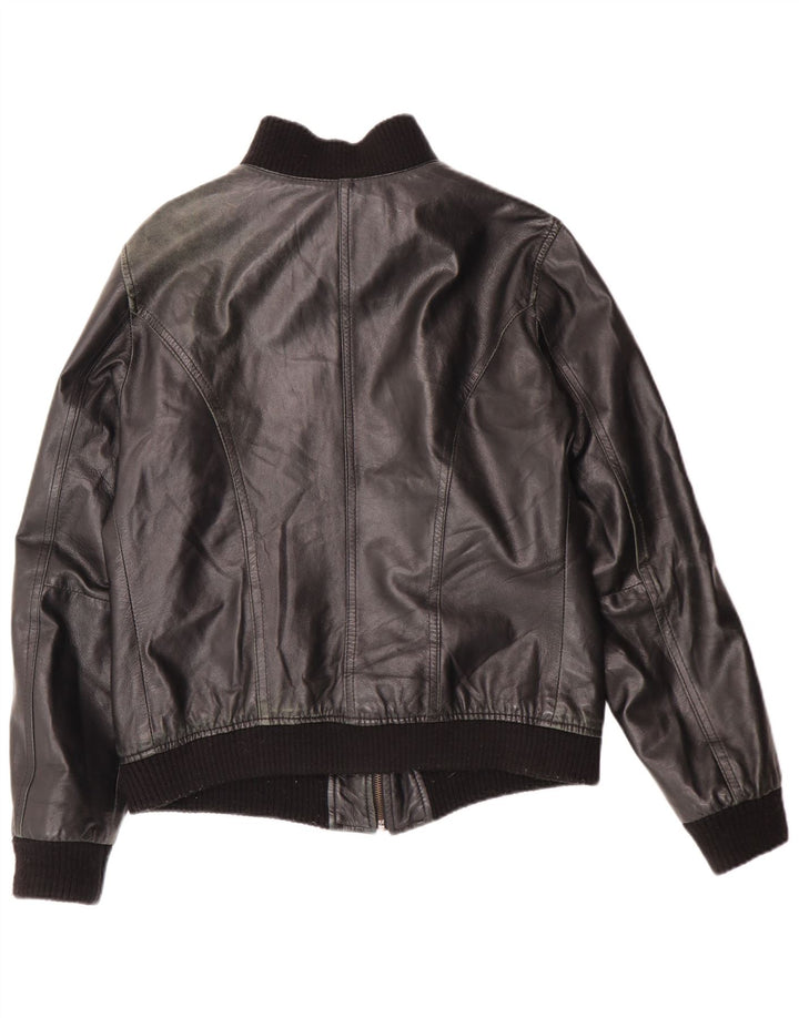 Женская кожаная куртка Talenti UK 14, большая черная