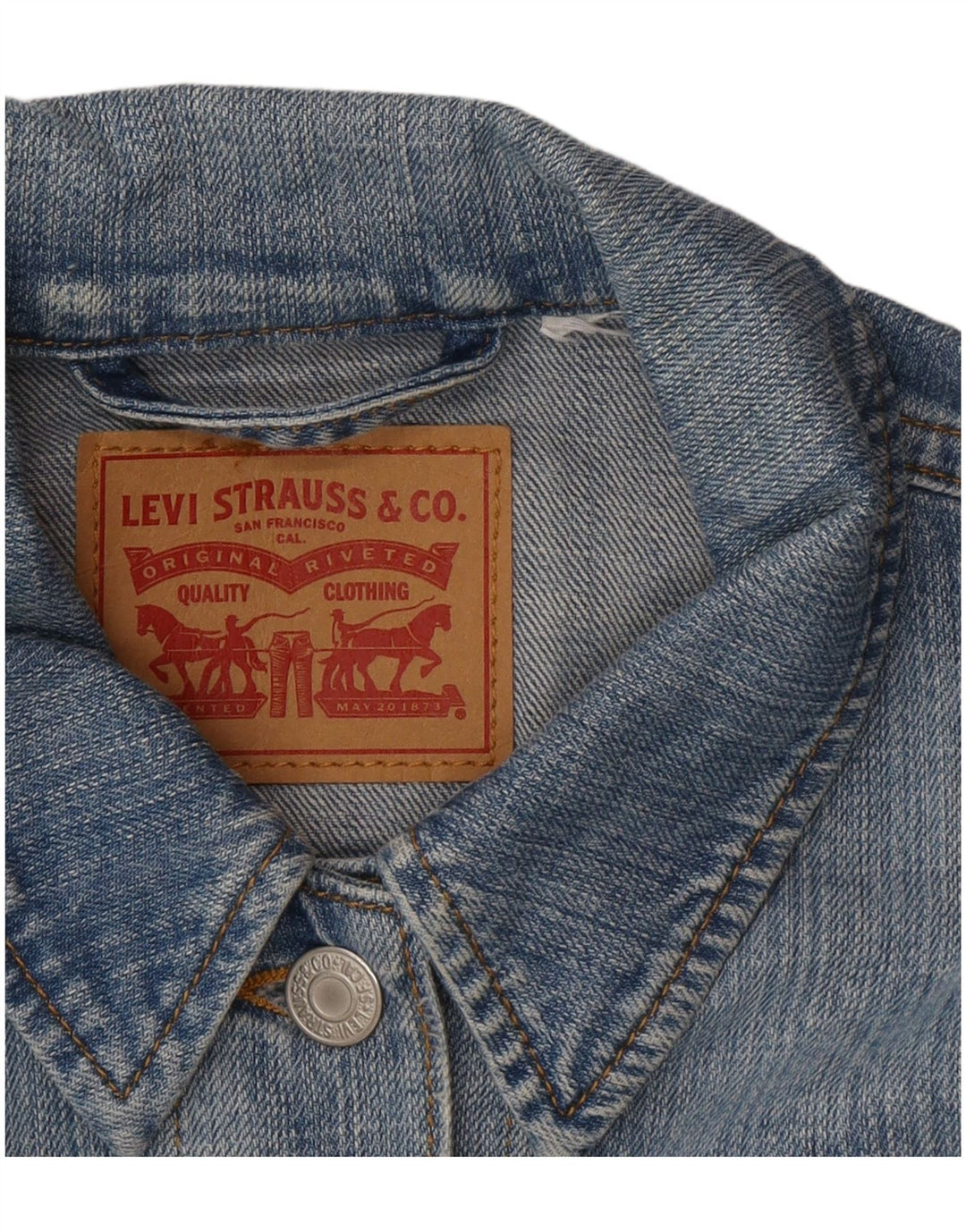 Женская джинсовая куртка Levi's UK 10, маленькая синяя