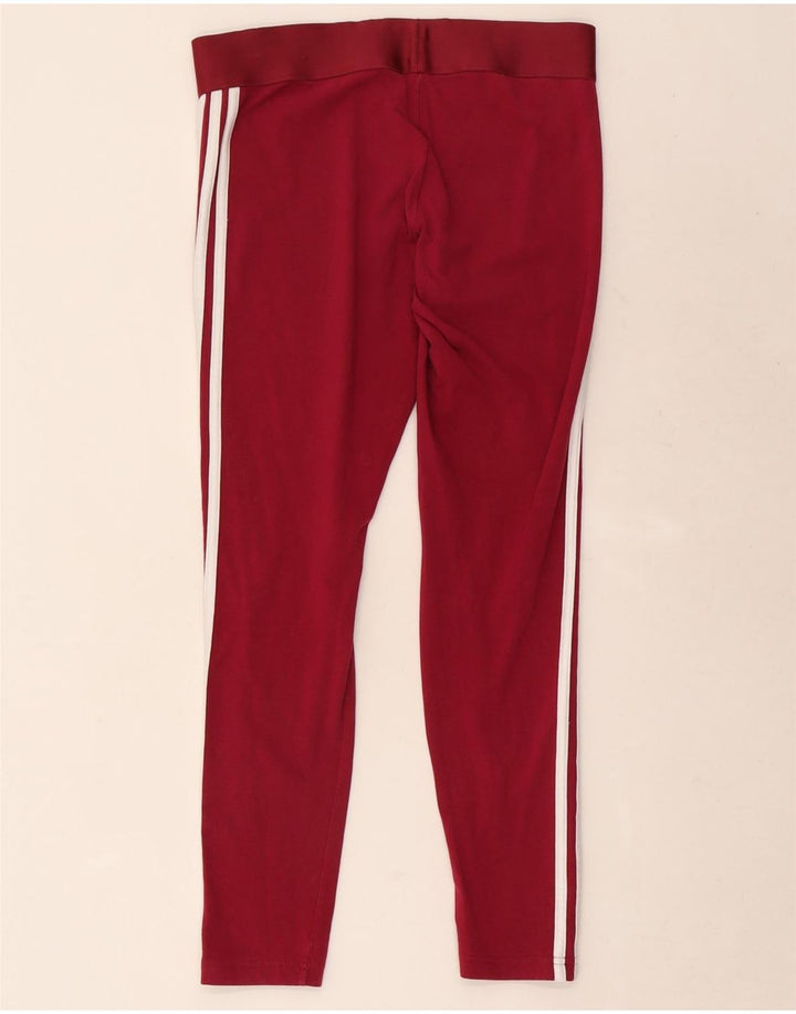 Женские леггинсы Adidas UK 12/14, средний красный хлопок, красный