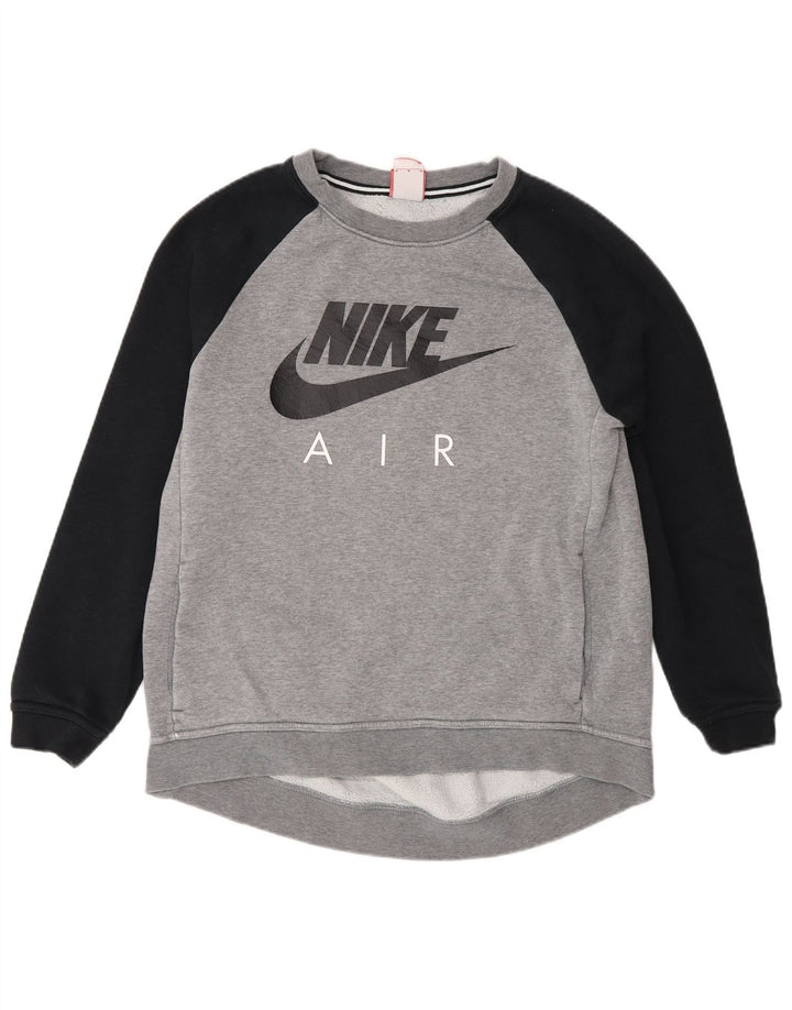 Женский джемпер Nike Air Graphic UK 14, средний серый цвет с цветными блоками