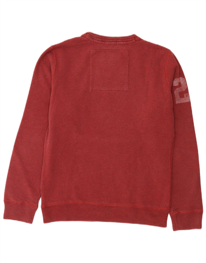 Мужской свитшот с рисунком Superdry, средний бордовый хлопок, джемпер