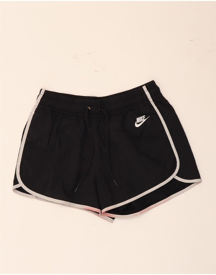 Женские спортивные шорты Nike UK 10, маленькие черные из полиэстера