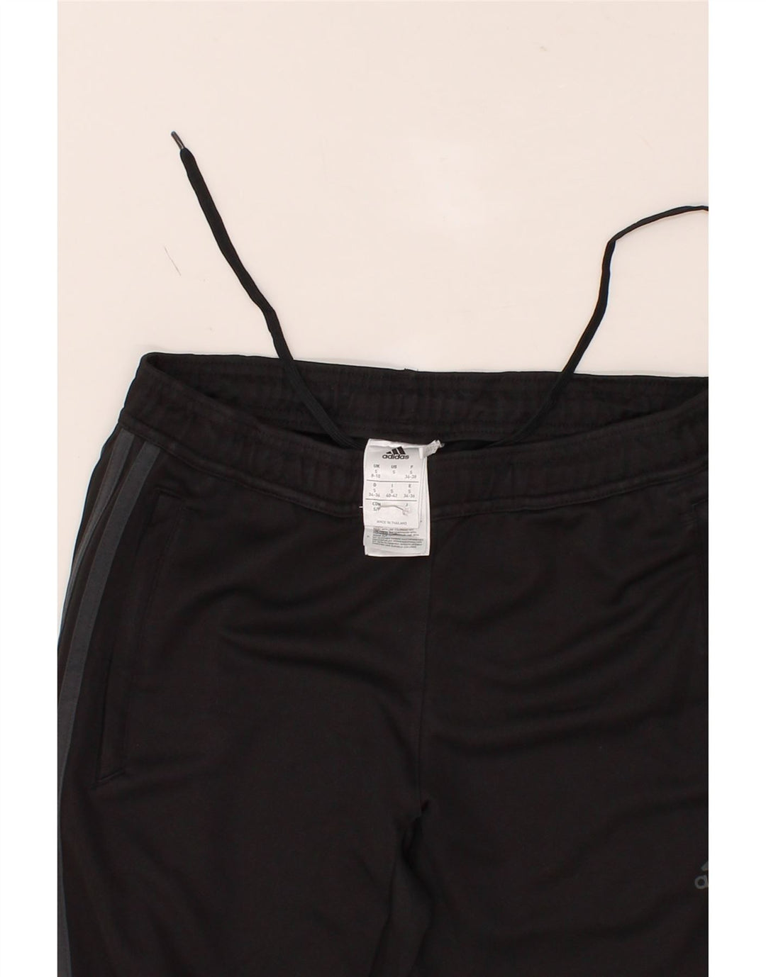 ADIDAS Womens Tracksuit Trousers UK 8/10 Small  Black Polyester Vintage Adidas and Second-Hand Adidas from Messina Hembry 