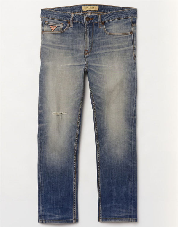 Мужские прямые джинсы Guess W32 L29, синие, хлопок
