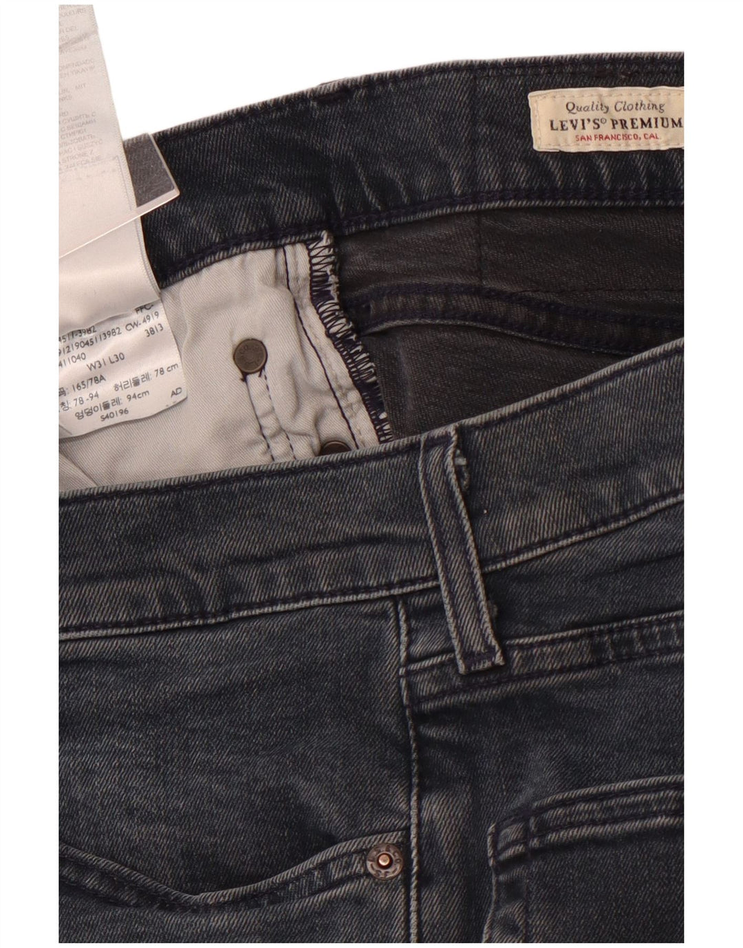Женские прямые джинсы LEVI'S W31 L30 Темно-синие, хлопок