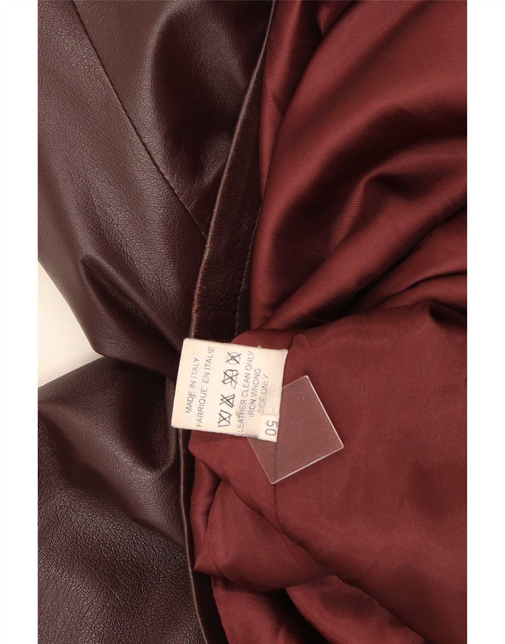 Женское кожаное пальто Basetti IT 50 XL Коричневое кожаное