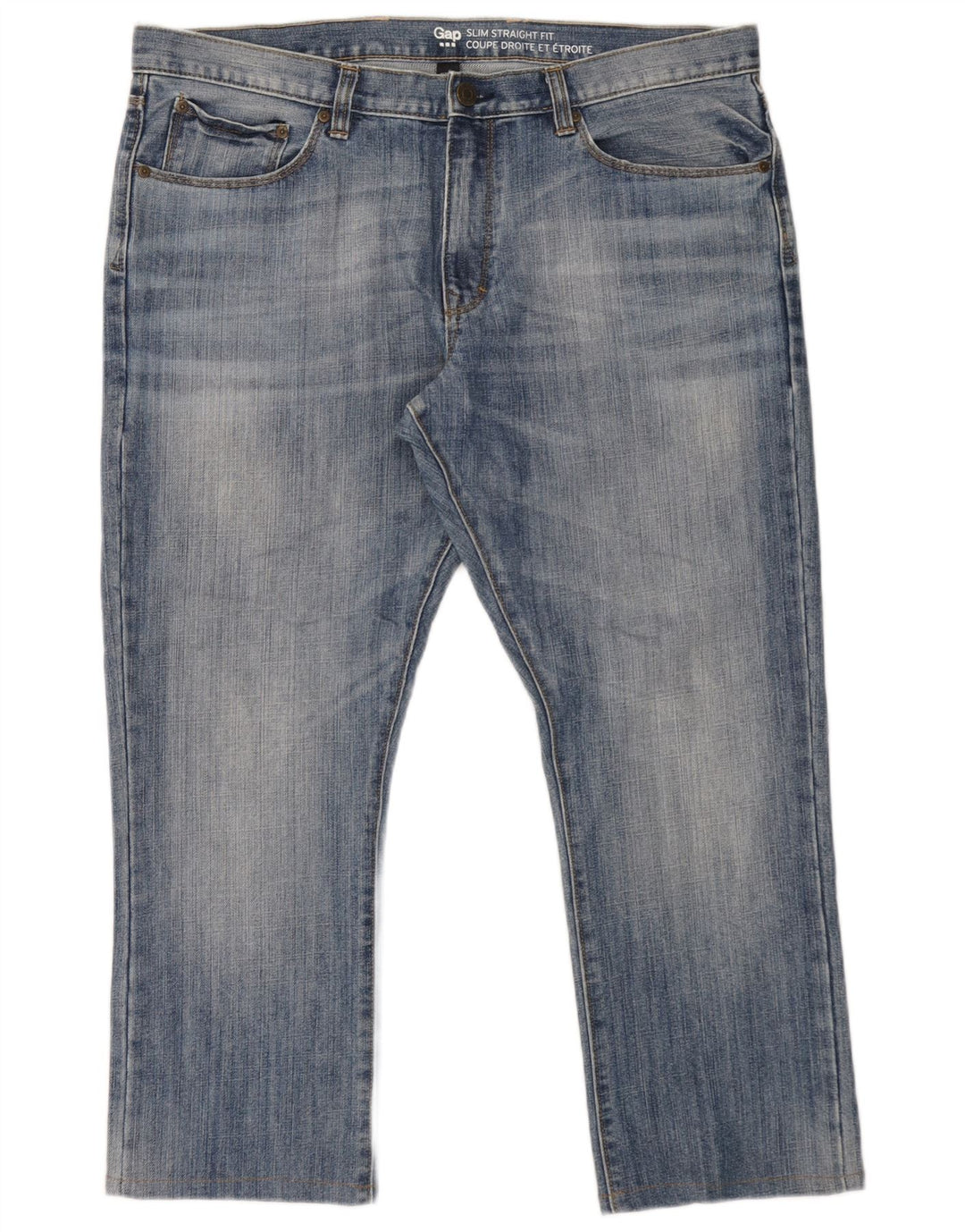 Мужские узкие прямые джинсы Gap W38 L27, синий хлопок