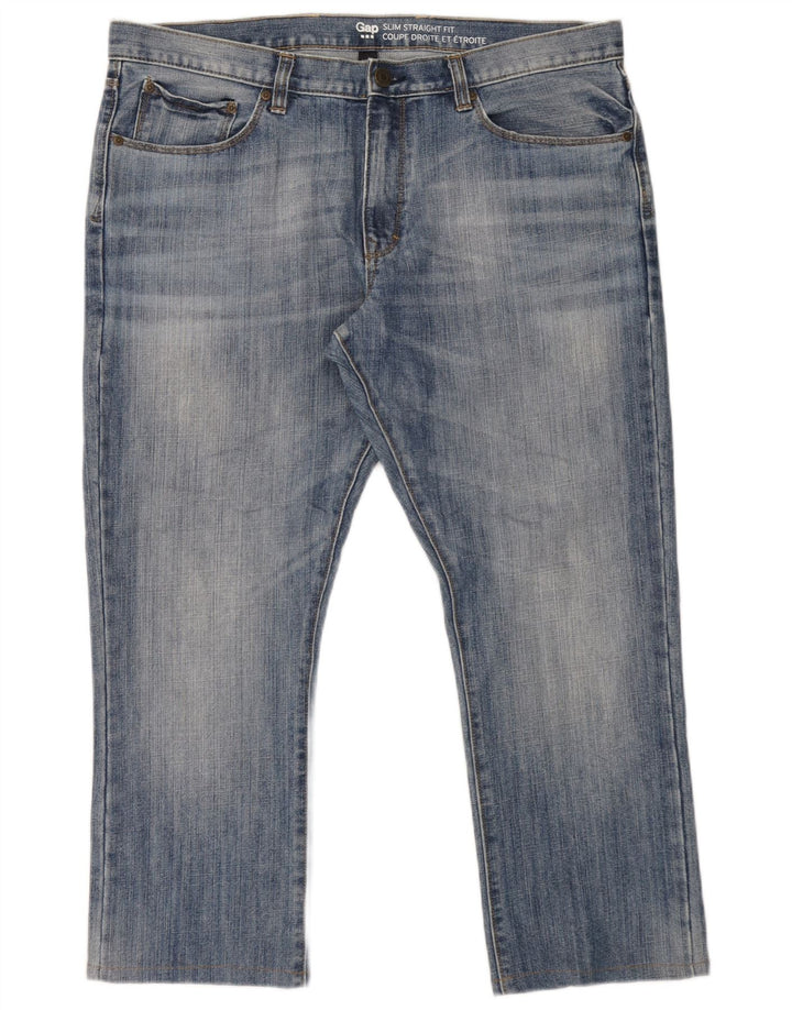 Мужские узкие прямые джинсы Gap W38 L27, синий хлопок