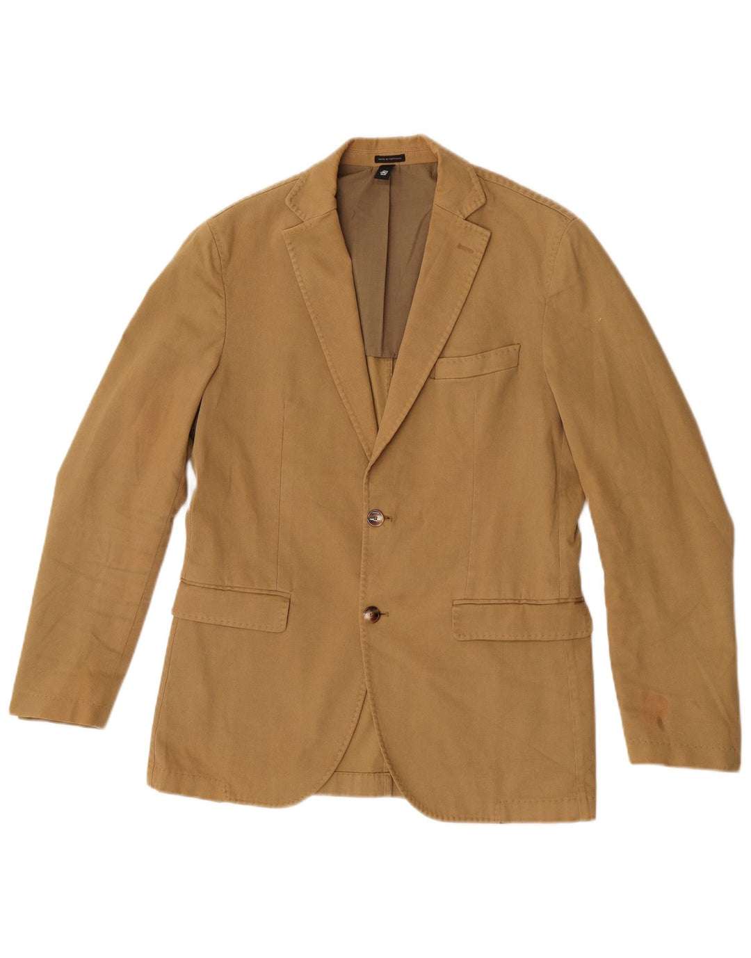 Мужской пиджак Massimo Dutti на 2 пуговицах, цвет ЕС 48, средний цвет хаки, хлопок