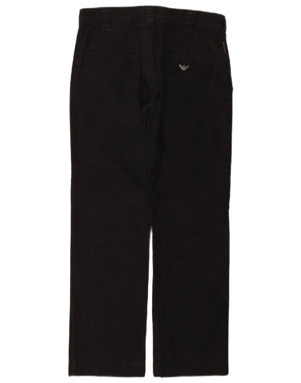 Мужские прямые брюки-чиносы Armani W32 L30, черные, хлопковые