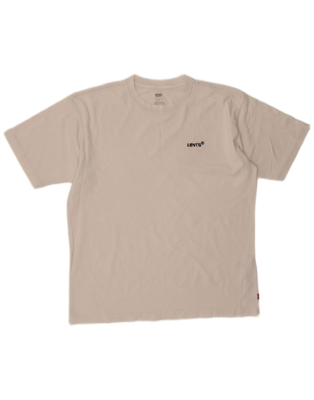 Мужская футболка Levi's Vintage Fit, топ среднего размера, белый хлопок, хлопок