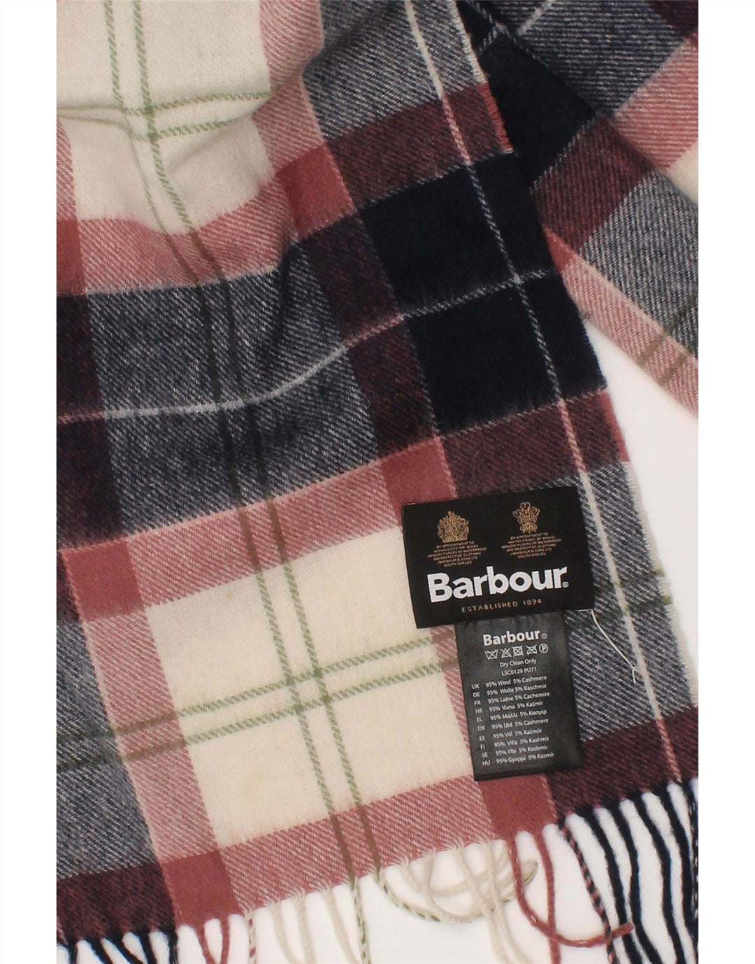 Мужской прямоугольный шарф Barbour, классический разноцветный клетчатый шерстяной шарф одного размера