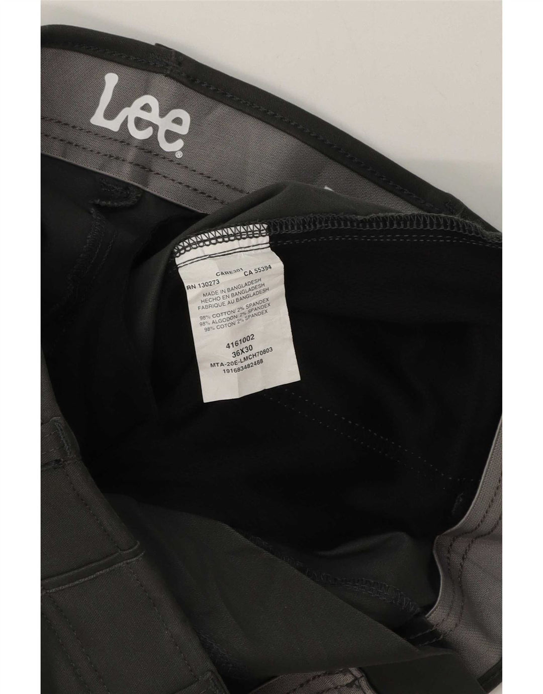 Мужские брюки-чиносы Lee Regular W36 L30, серые, хлопковые